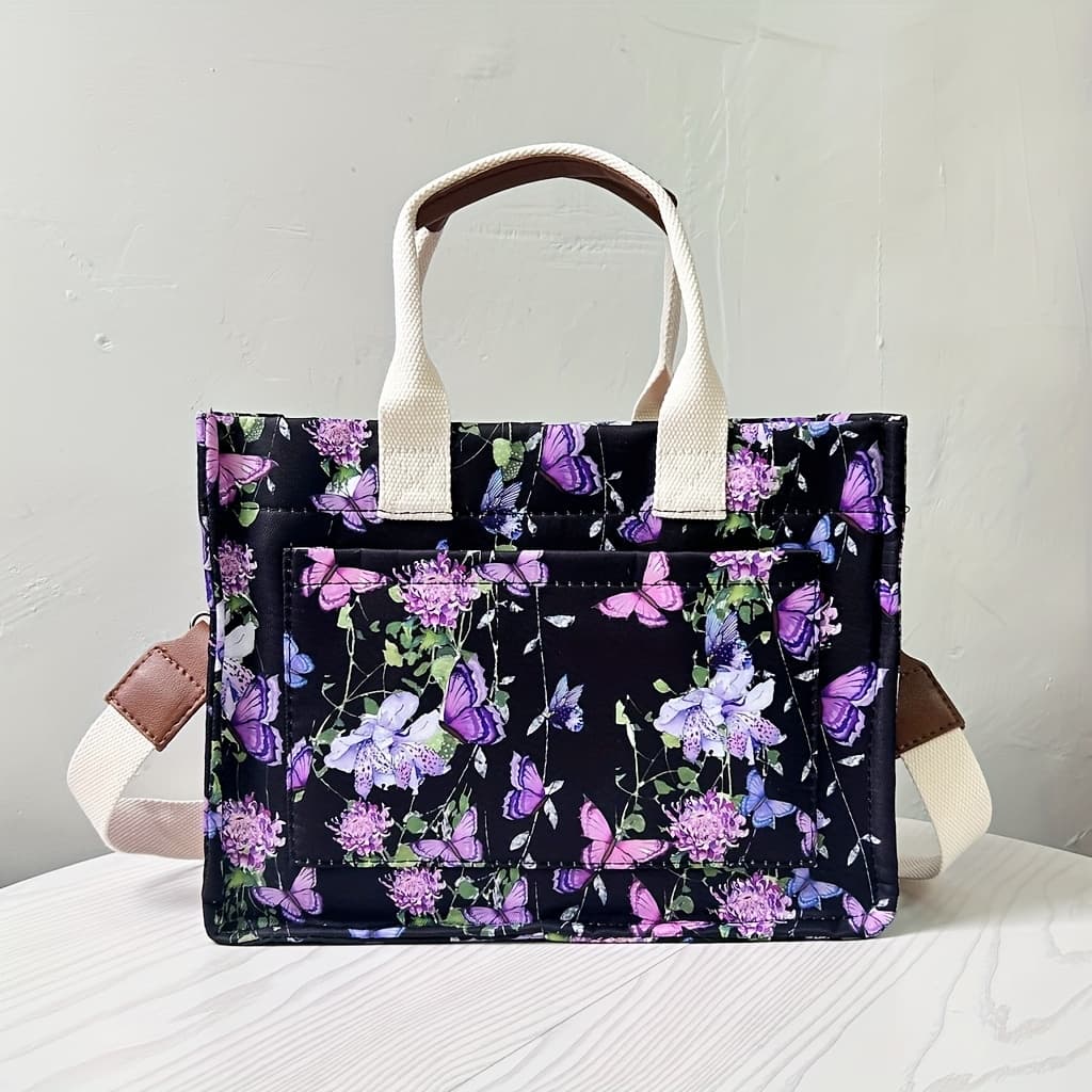 TEMU Stylish Print Mommy Bag - Versatile -body & Shoulder Bag With Multiple Pockets, Spacious Diaper Tote For Women