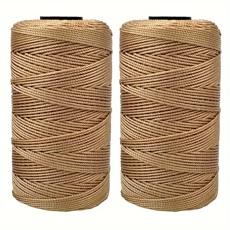 TEMU 2pcs 1.5mm X 219 Yards Polyester Rope Woven And Crochet, 100% Polypropylene Woven Rope For Hat, Bag, Purse, Shoes, Plant Hanger, Crafts