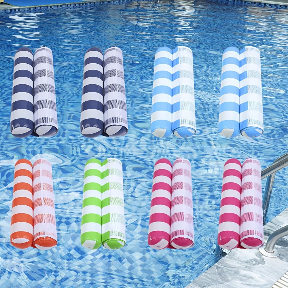 TEMU 8pcs Inflatable Pool Floats For Adults- Floating Bed (hammock, Lounge Chair, & )-durable Pvc For Pool, Beach & Lake-includes Tanning Mat Accessories
