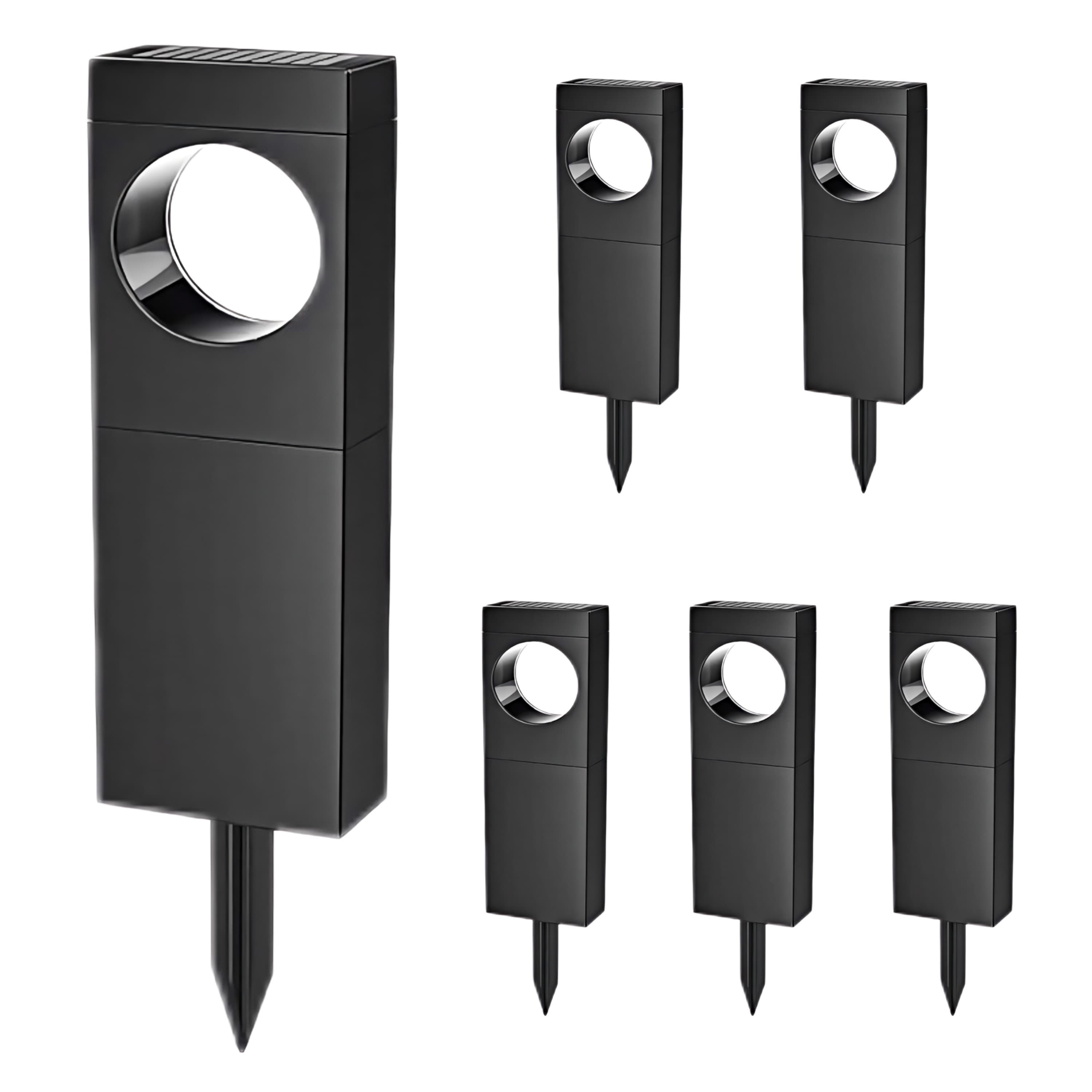 TEMU Solar Outdoor Lights 6/4 Pack, Bright Pathway Outdoor, , Moon Shape Landscape, Auto For Outside Yard Garden Path, Ipx5 Solar Pathway Lights Outdoor( Warm White )