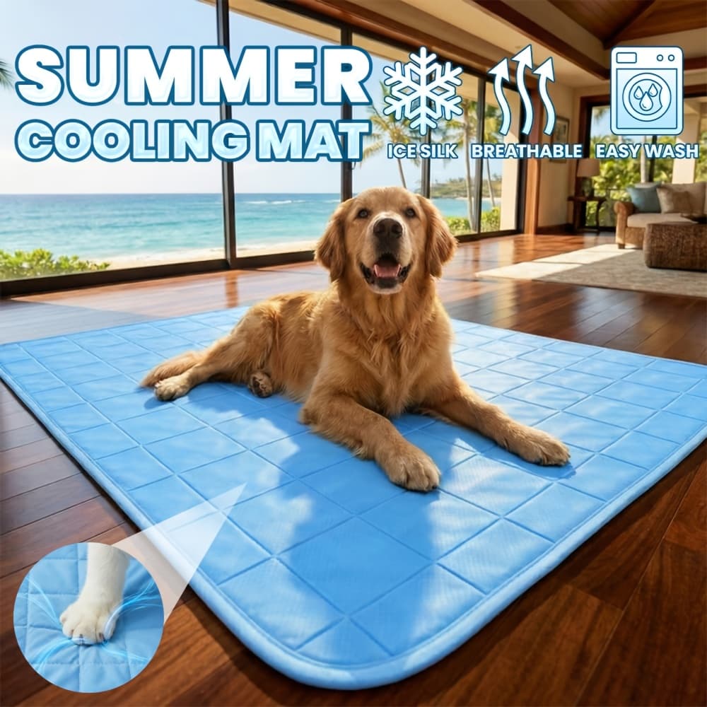 TEMU Cooling Non-slip Pet Mat | Soft & Non-sticky | For Small Medium Large Pets
