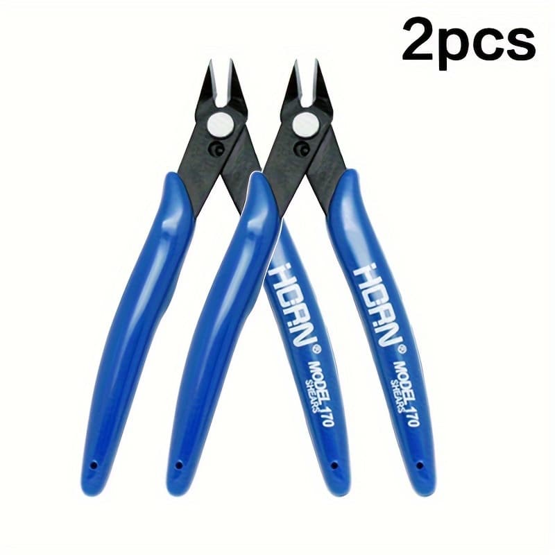 TEMU 2/5/10pcs 5-inch Wire Cutters Set Of 10 - Precision Flush Cutter Pliers, Steel, Rust-resistant, Micro Side Cutting Nippers For Electronics, Zip Ties, Crafts, Model Kits