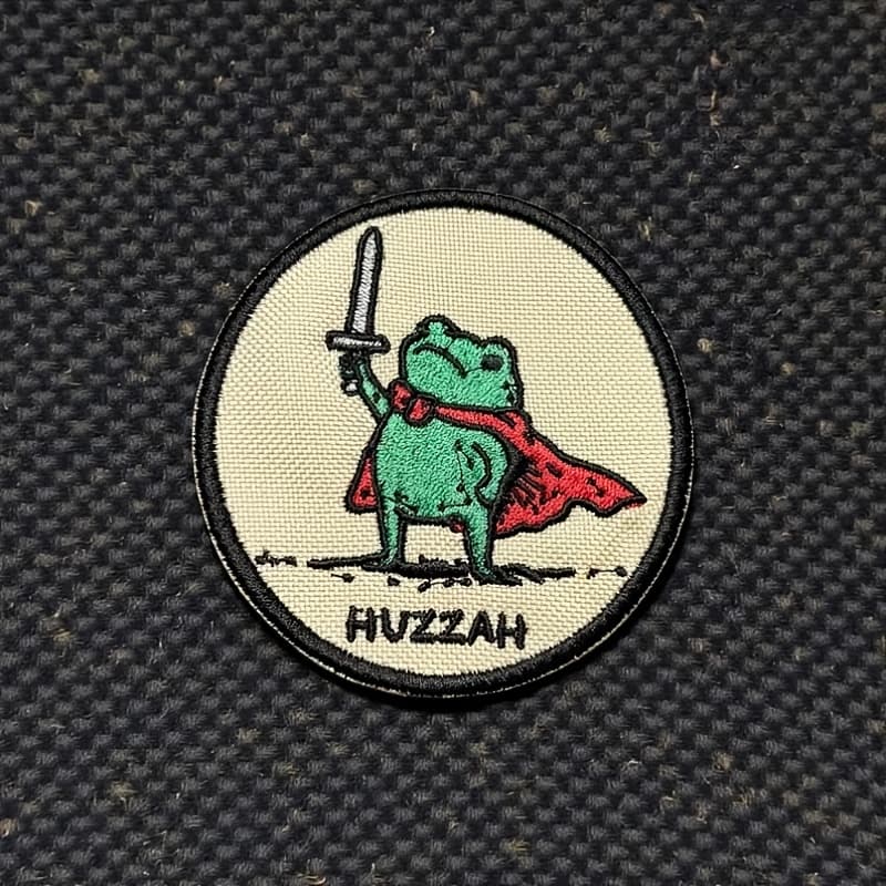 TEMU 1pc Frog Hero Embroidered Fabric Patch, Heat-sealable Iron-on Patch, For Diy Decoration On Clothing, Shoes, Hats, Pants, Etc.