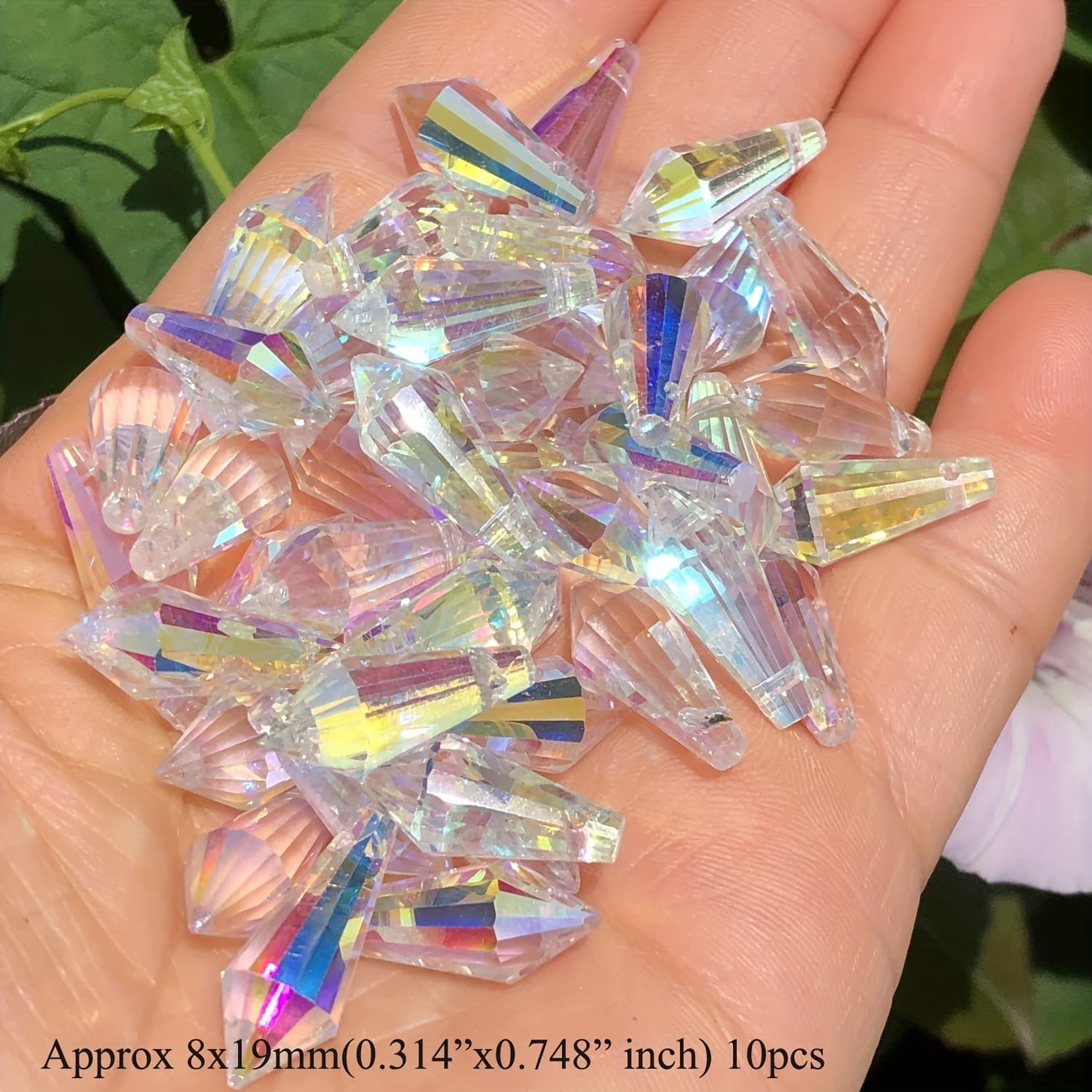 TEMU -quality Water Drop Crystal Pendant Loose Beads Bracelet Necklace Earring Craft Jewelry Additions