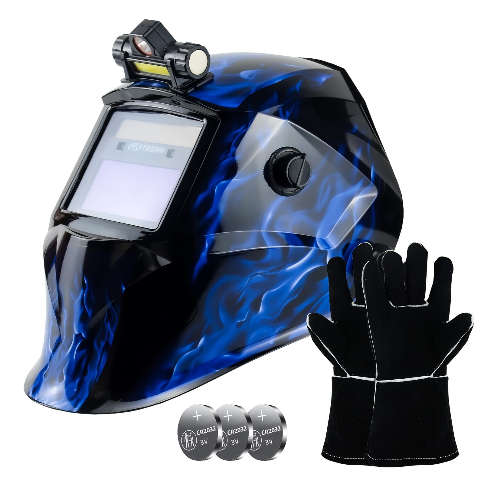 TEMU True Color Auto Darkening Welding Helmet With Light Shade 9-13 1/1/1/2 Optical Welding Mask Grinding Mode