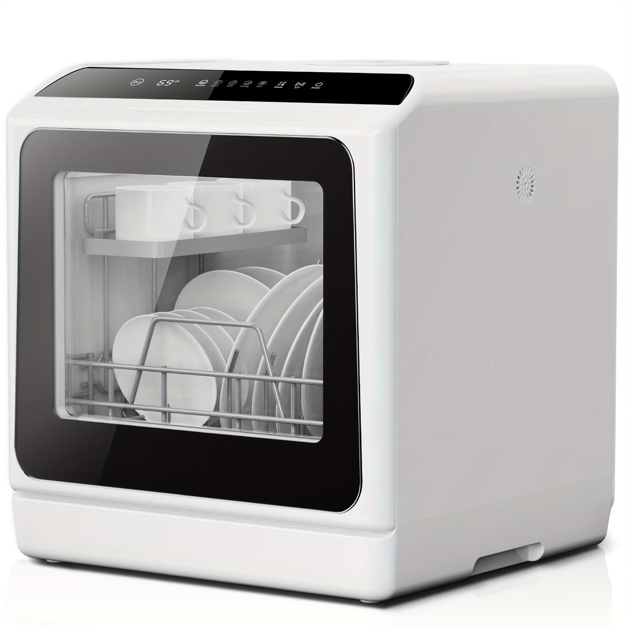 TEMU Icyglee Portable Mini Dishwasher, Compact Countertop Dishwasher, With A 5-liter Built-in Water Tank, Ideal For Apartments And Motorhomes, Offers 6 And Baby Care, No Plumbing Installation Required