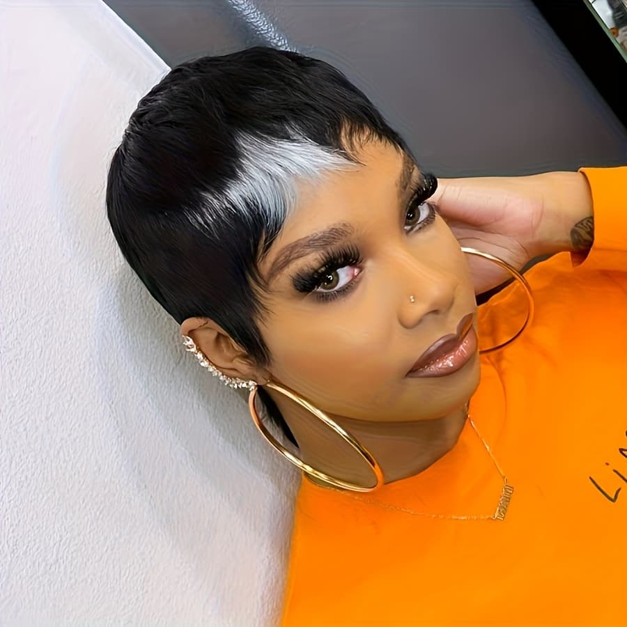 TEMU Mixed Hair, No Glue Needed, Everyday And Special Occasion Hairstyle, For - Perfect For Christmas Parties, Casual Attire - 1b/60 Color, Sleek Hairstyle, Fashion Accessory, Best For Halloween