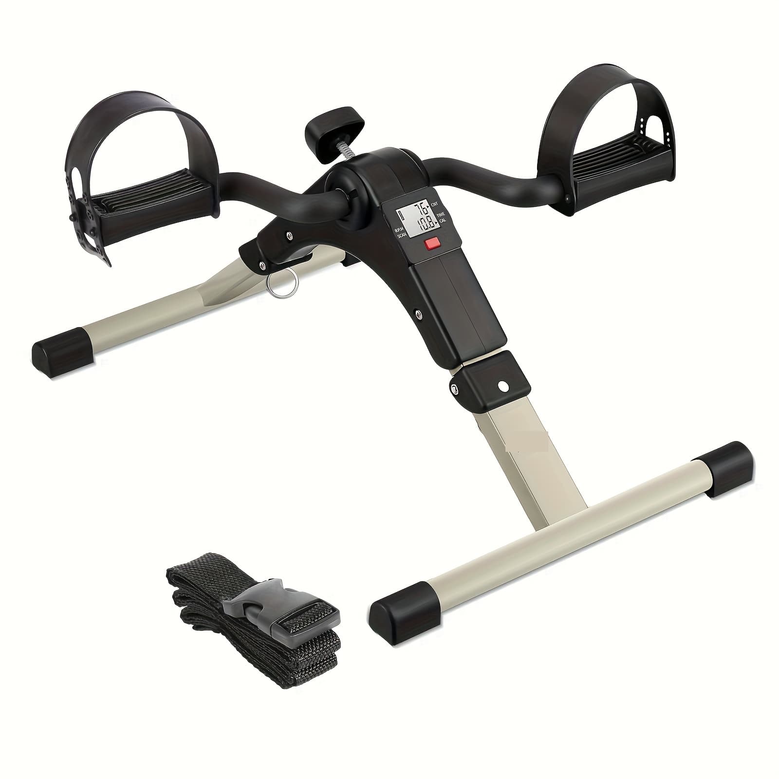 TEMU Himaly Mini Exercise Bike, Conveniently Foldable Cycle Pedal Exerciser, With Lcd Display For And Legs Workout, Adjustable Boost For Home Gym Fitness