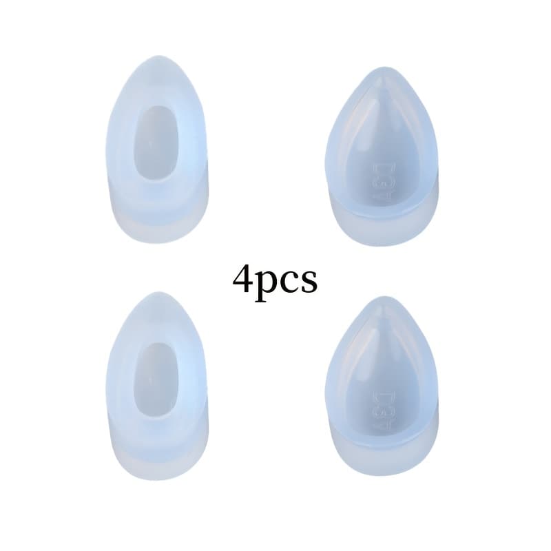 TEMU 4pcs Diy Water Drop Pendant Mold Compatible For Epoxy Resin, Clay, Wax - Irregular Teardrop Jewelry Mold For Handmade Earrings, Keychains, Pendants - Casting Mold