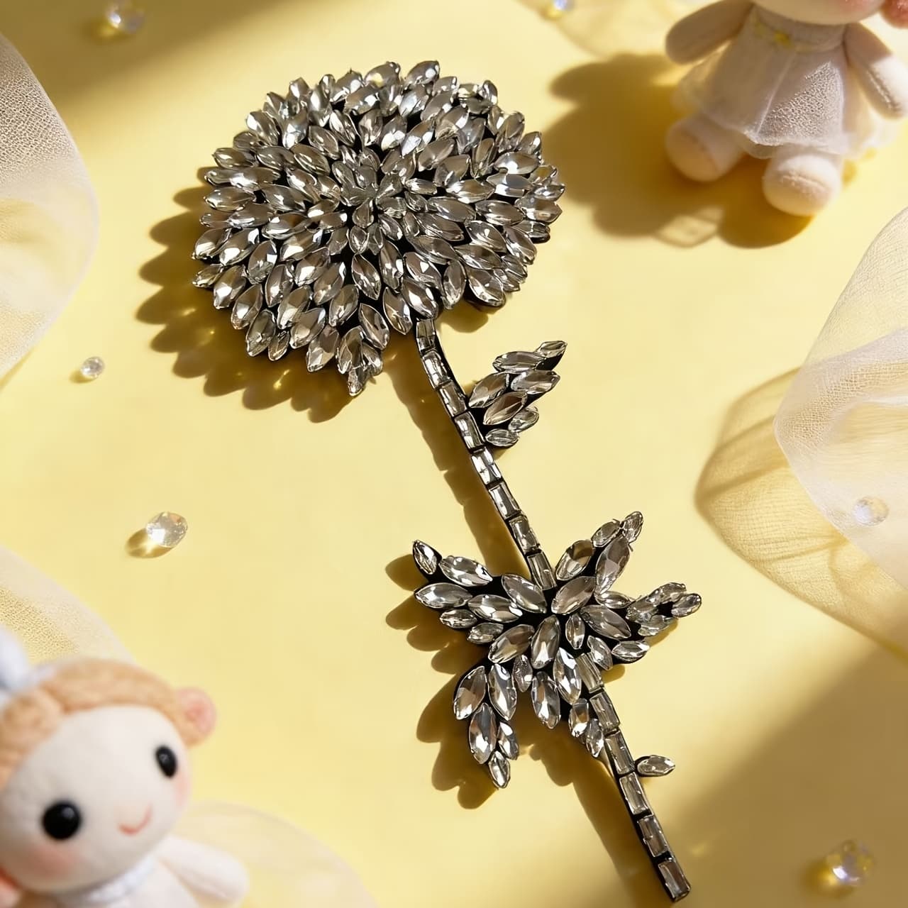 TEMU "sparkling Flower Brooch- Any Outfit, Perfect For Denim To Evening Gowns" For Valentine S Day, Mother S Day, Or Carnival, A Thoughtful Way To Show And Make Her .