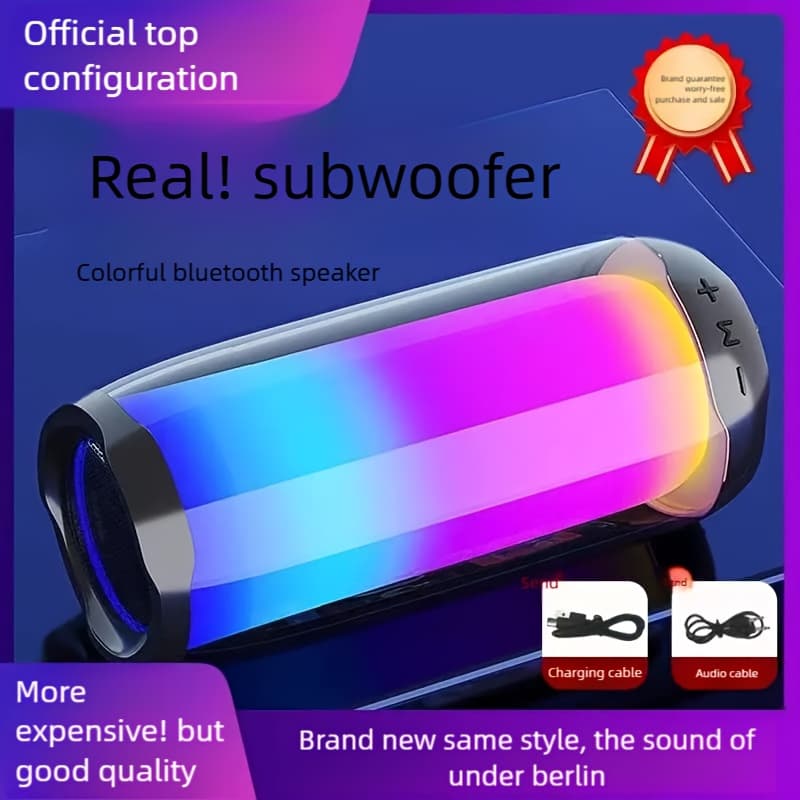TEMU Portable Wireless Speaker, Quality, Powerful , 33-foot Wireless Range, Calling, Multi-, With Carrying Strap For Outdoor, Travel And Party, Universal Device , Multiple Colors