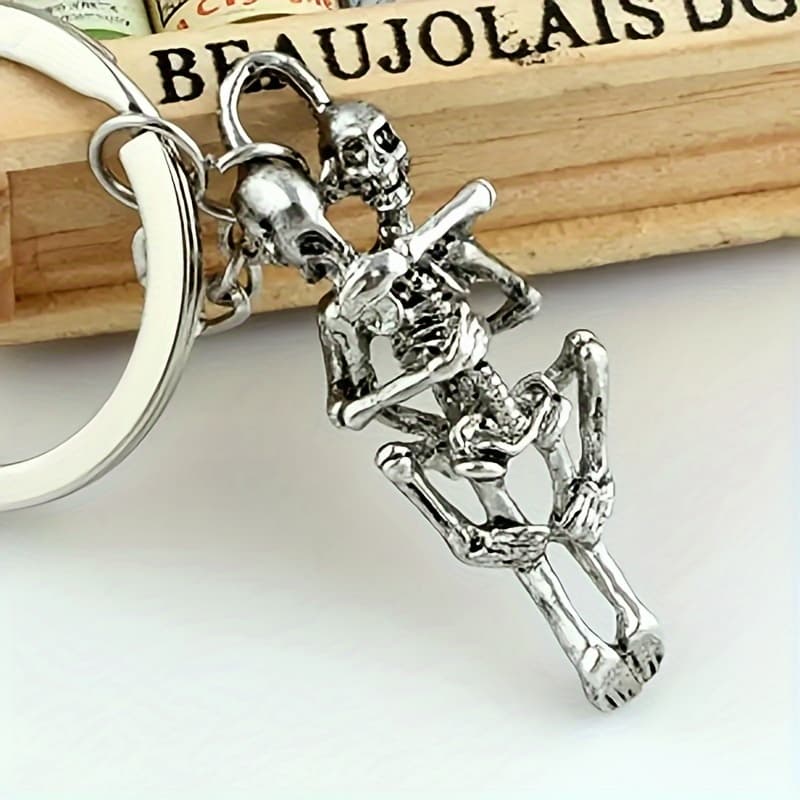 TEMU 1pc Skull Couple Halloween Keychain, Decorative Keychain For Men And Women, Perfect Gift For Birthday, Christmas, Anniversary, Valentine's Day