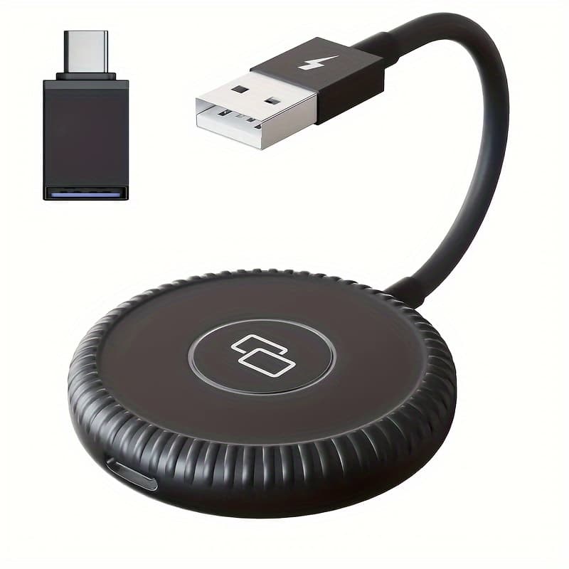 TEMU Adapter For Iphone - Screen Mirroring Device, Carplay To Car Mirror Adapter Wired Carplay Dongle For Iphone 14 And Below