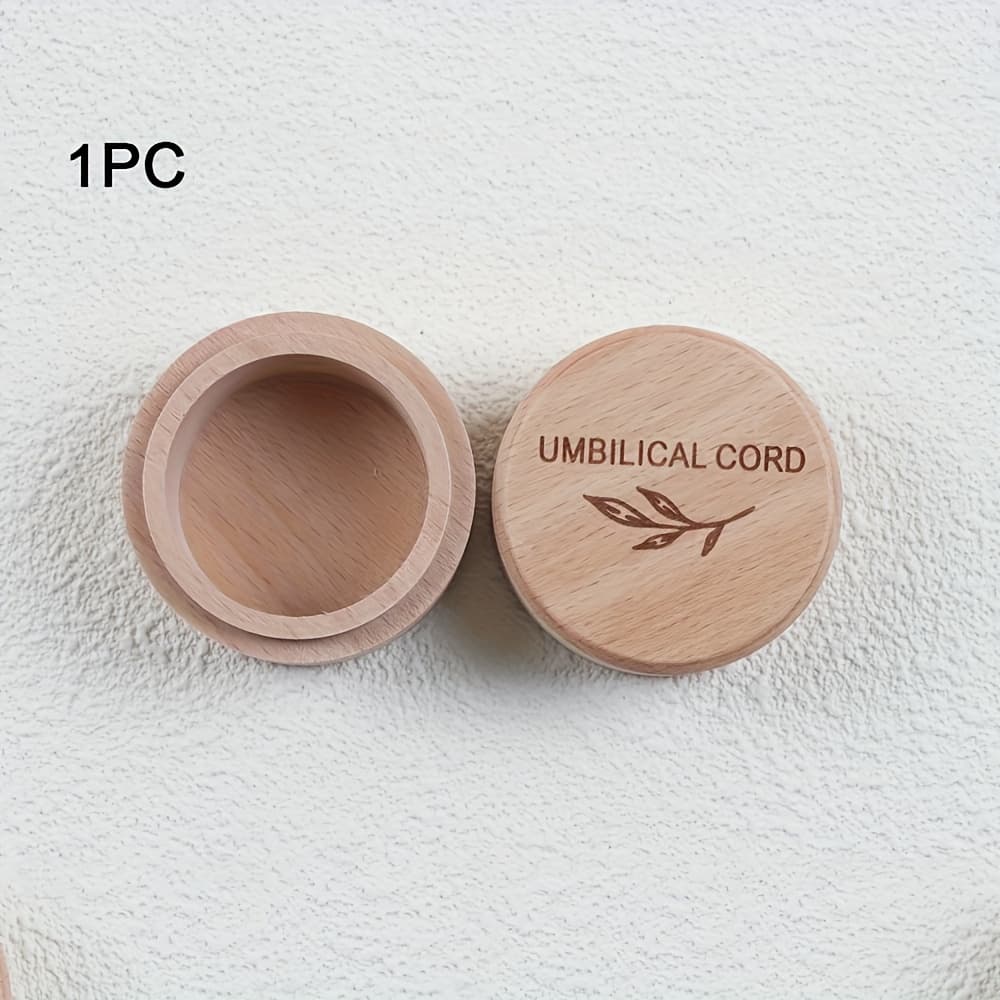 TEMU 1 Memory: Wooden Cord/baby Hair Keepsake Box -perfect Gift For New Parents, & Portable, Collects Hair Strands, Stores Baby Hair, Ideal Gift For First-time Parents