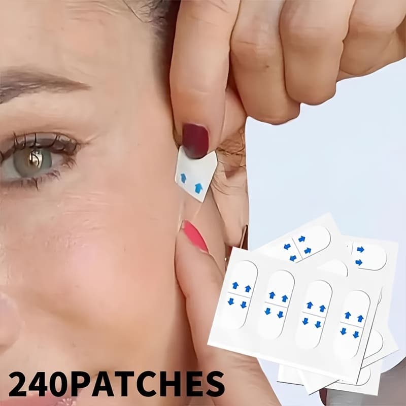 TEMU 90pcs Low-allergy Seamless Face Patches Suitable For Reducing Double Chin, Under-eye & Forehead Wrinkle - Ultra-thin Transparent Stretchable For Facial Lifts, For