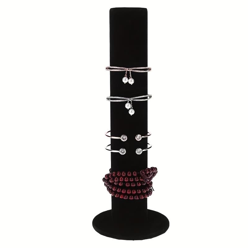 TEMU 1pc Velvet Column Bracelet Display Stand Birthday Wedding Bracelet Display Wedding Decoration Window Display Stand Chaotian Column Flower Stand Bracelet Jewelry Display Stand