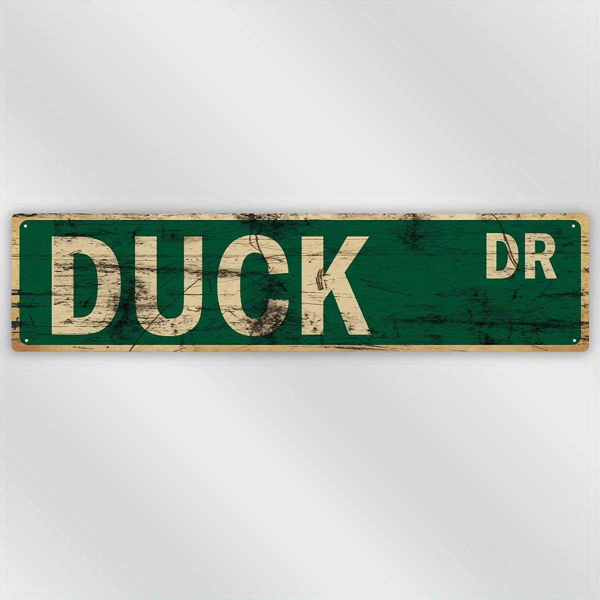 TEMU Retro Duck Rules Metal Plaque - 11.5x3.7" | Weatherproof & Dust-resistant Wall Decoration For Home, Pub, Café, Garage | Ideal Gift For Housewarming