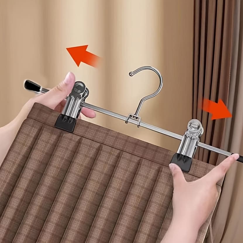 TEMU Multi-functional Stainless Steel Skirt Hanger | Seamless Non-slip Design, Suitable For Dormitories, Painted Finish
