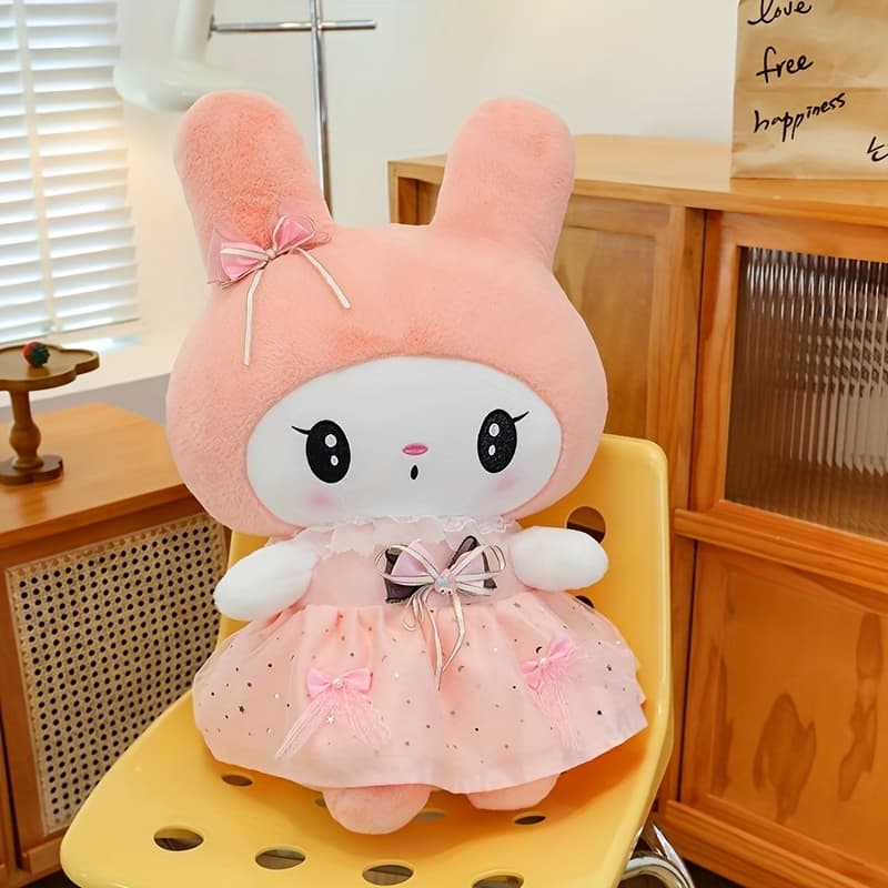 TEMU Hello Kitty Kuromi Plush Toy - Characters Stuffed Animals: My Melody - Kawaii Cute Plushies Gift For Girls - Stocking Stuffers For Kids Christmas Decorations For Home