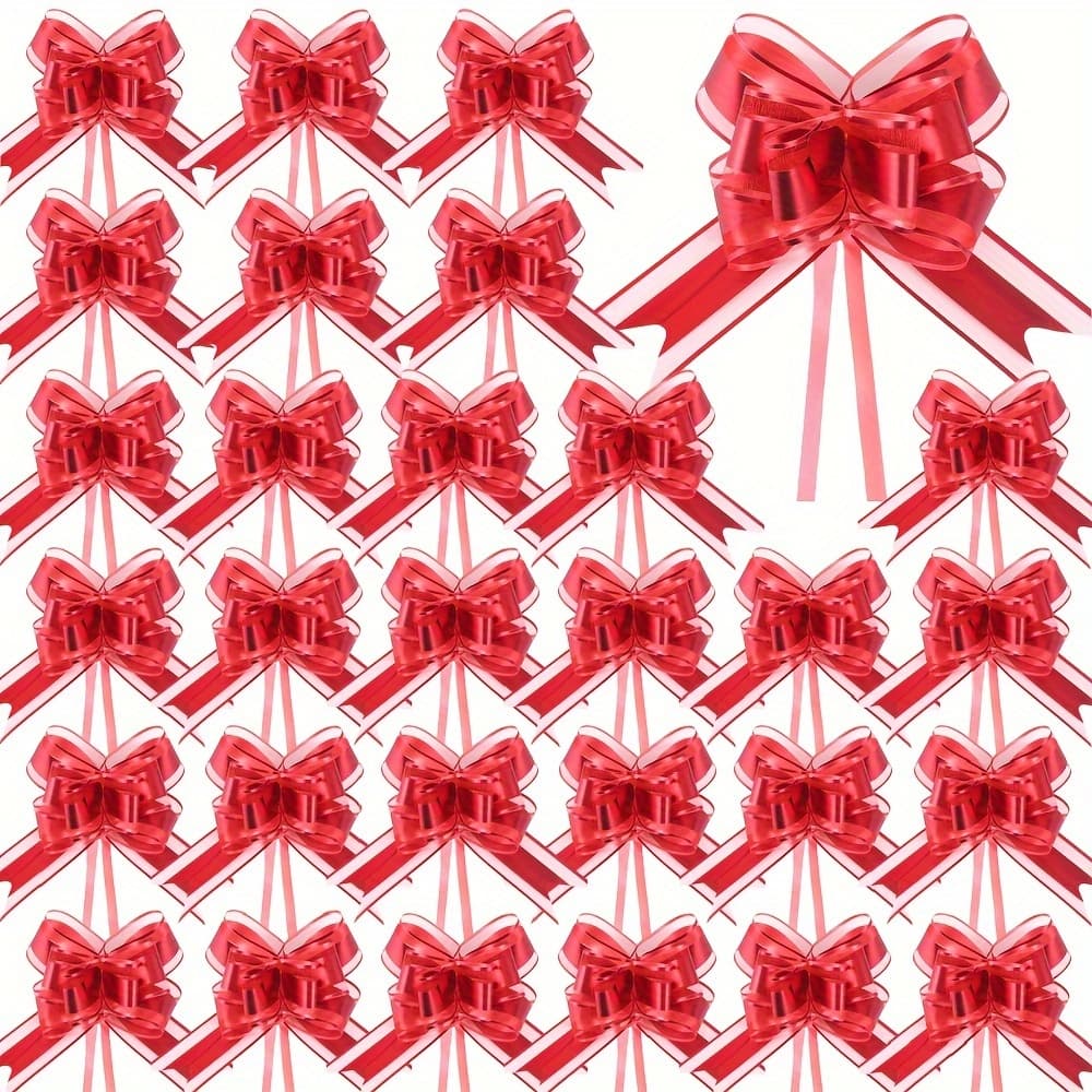TEMU 30pcs Large Bows For Gift Wrapping, Big Bow For Present, Wedding Decor, Christmas Gifts Decoration For Man, Birthdays, Valentine's Day, Anniversary