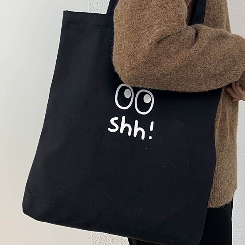 TEMU Men Women Hand Bill Shoulder Bag Tote Bag College Student Class Canvas Bag Suitable For School Shopping Out