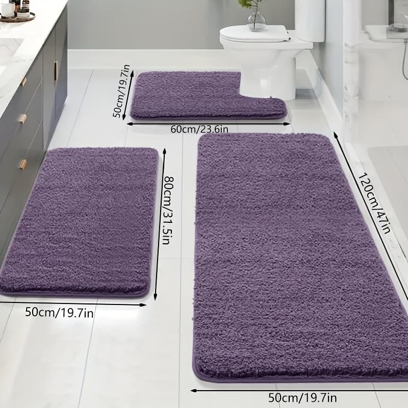 TEMU Luxury Memory Foam Bath Mat - Quick Dry, Washable & Non-slip, Soft And Comfortable For Shower, Kitchen, Laundry Room And Bedroom