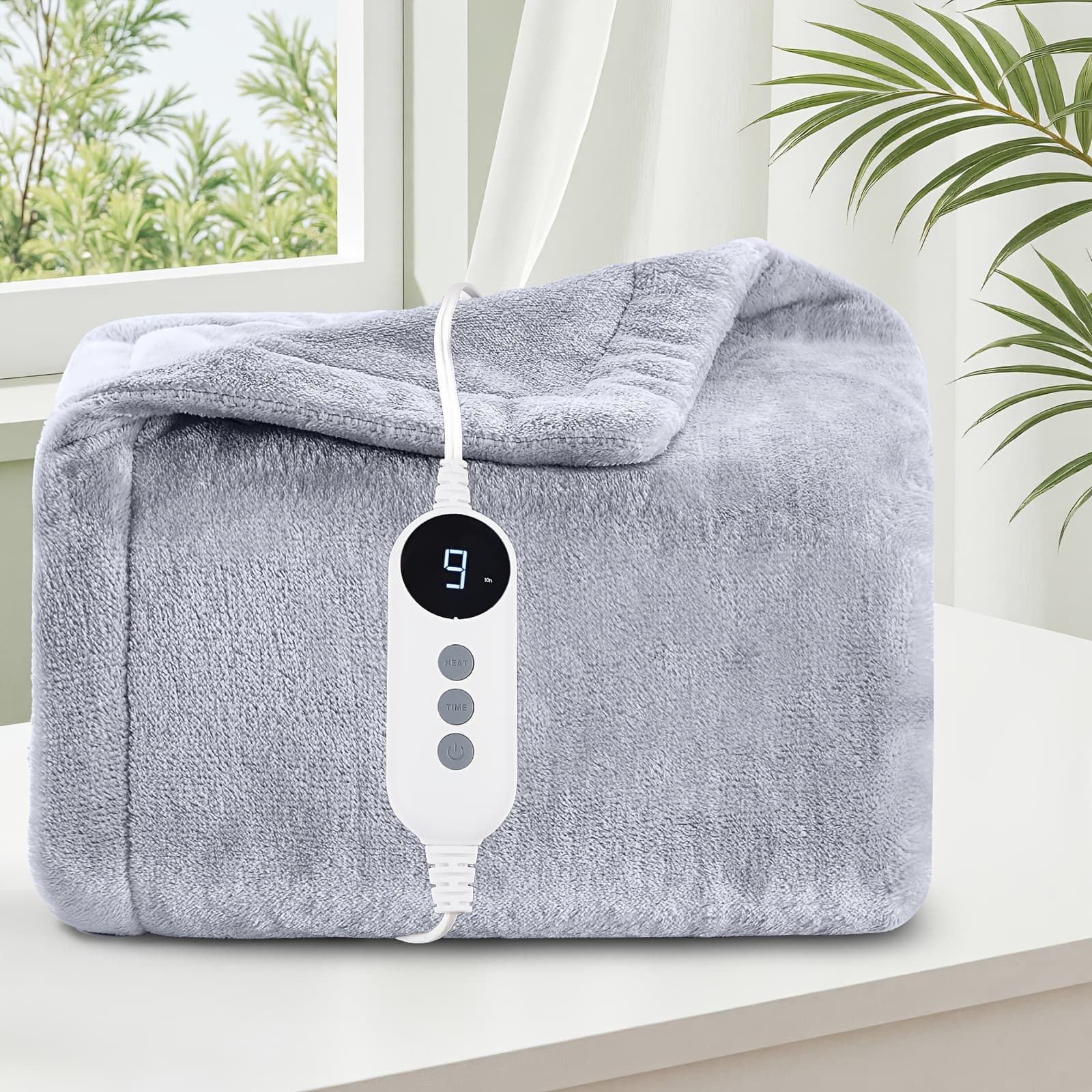 TEMU Heated Electric Blanket - Cozy -sided Flannel With 9 Heating Levels And 2/4/6/ Auto Off - Winter Heating Blanket, Gift Blanket, Machine Washable