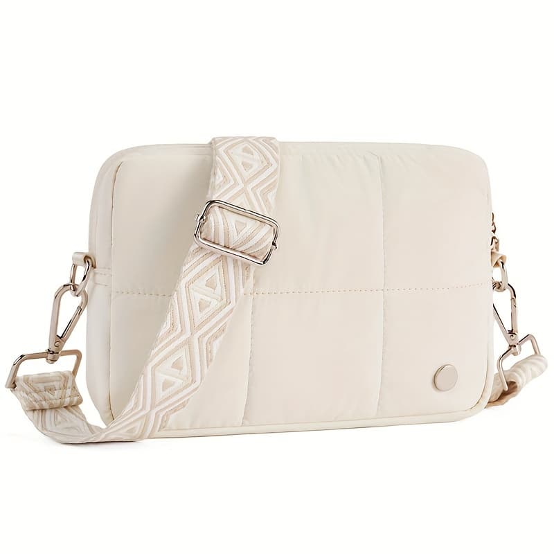 TEMU Women's Quilted Crossbody Bag With Zipper Opening, Single-shoulder Bag With Filling, Travel Wallet, Quilted Women's Bag, Phone Pouch, Wallet, Key Pouch