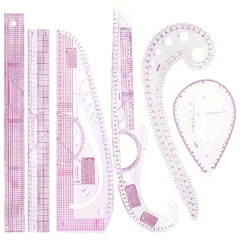 TEMU 3pcs/6pcs -style Curve Ruler Set - Precision Metric Sewing And Tailoring Tools - Versatile Tailoring Drafting Template For Perfect Handcrafts - Durable Kit