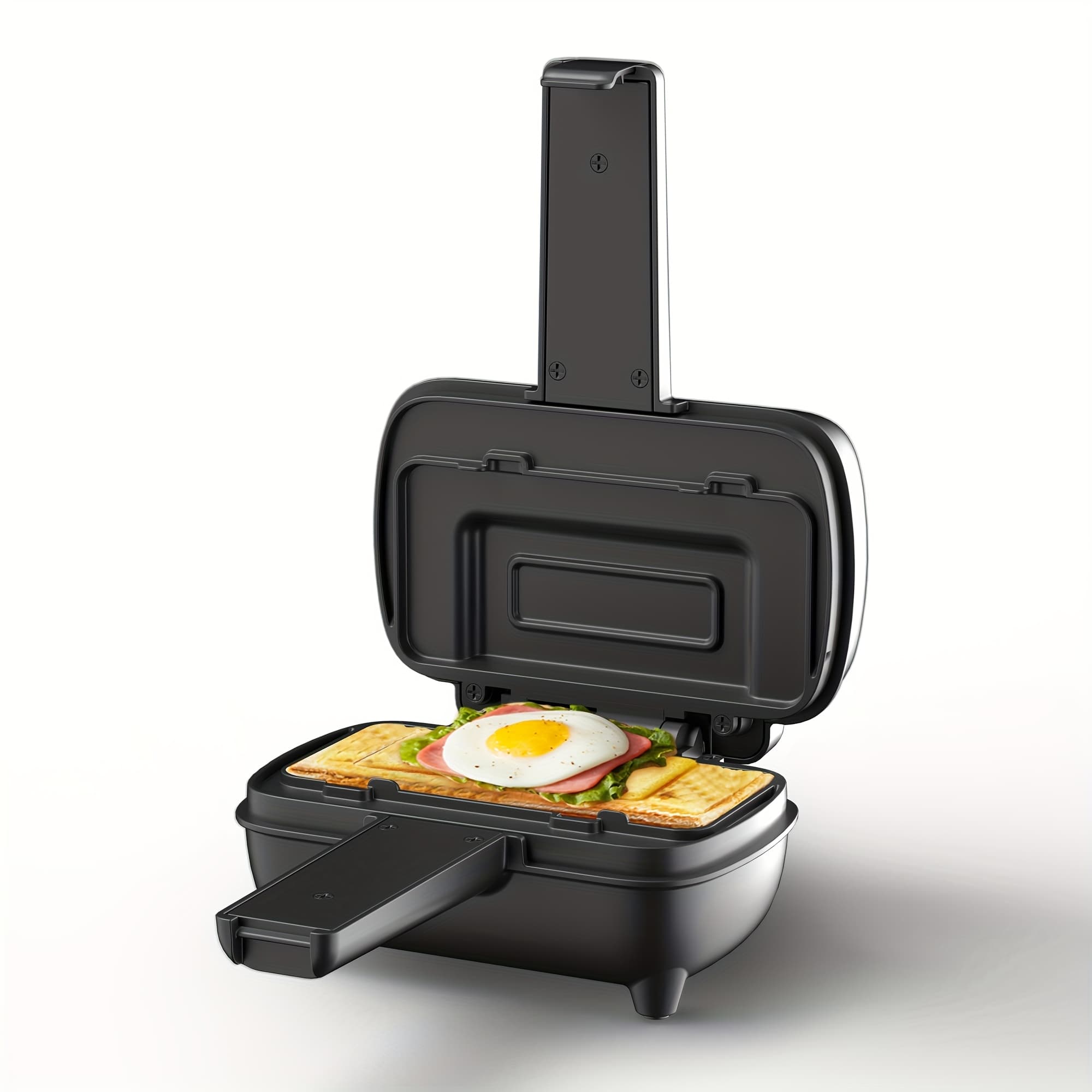 TEMU 1- Electric Sandwich Maker, Mini Square Grill Pan For Sandwiches, , Pancakes, Omelets, Double-sided , A Must-have Kitchen Appliance For