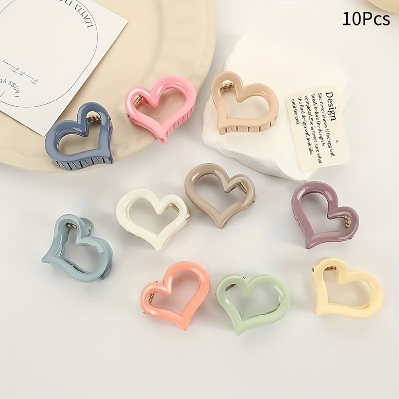 TEMU 10pcs Of Morandi Color Medium Clips, Durable, Suitable For Daily Wear