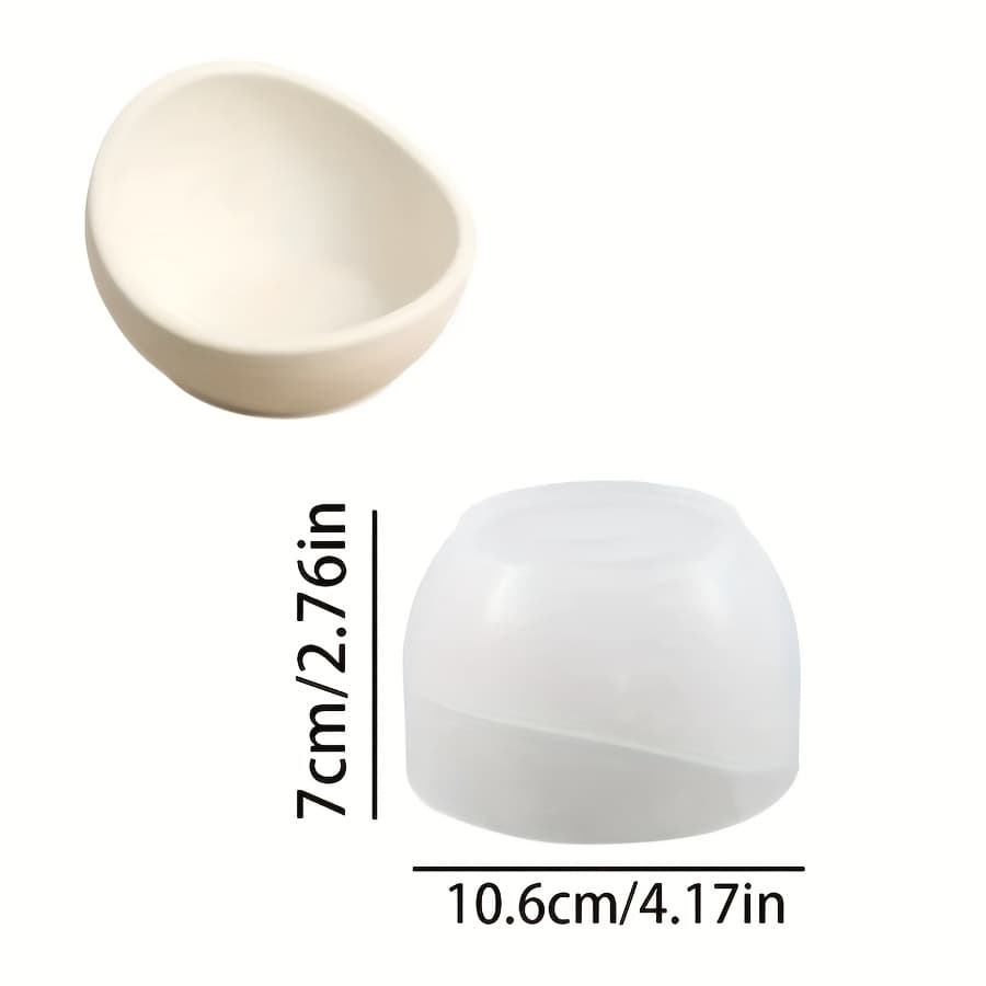 TEMU Resin Mold For Half-round Cradle Bowl Candle Holder Silicone Mold For Plaster Succulent Flower Pot