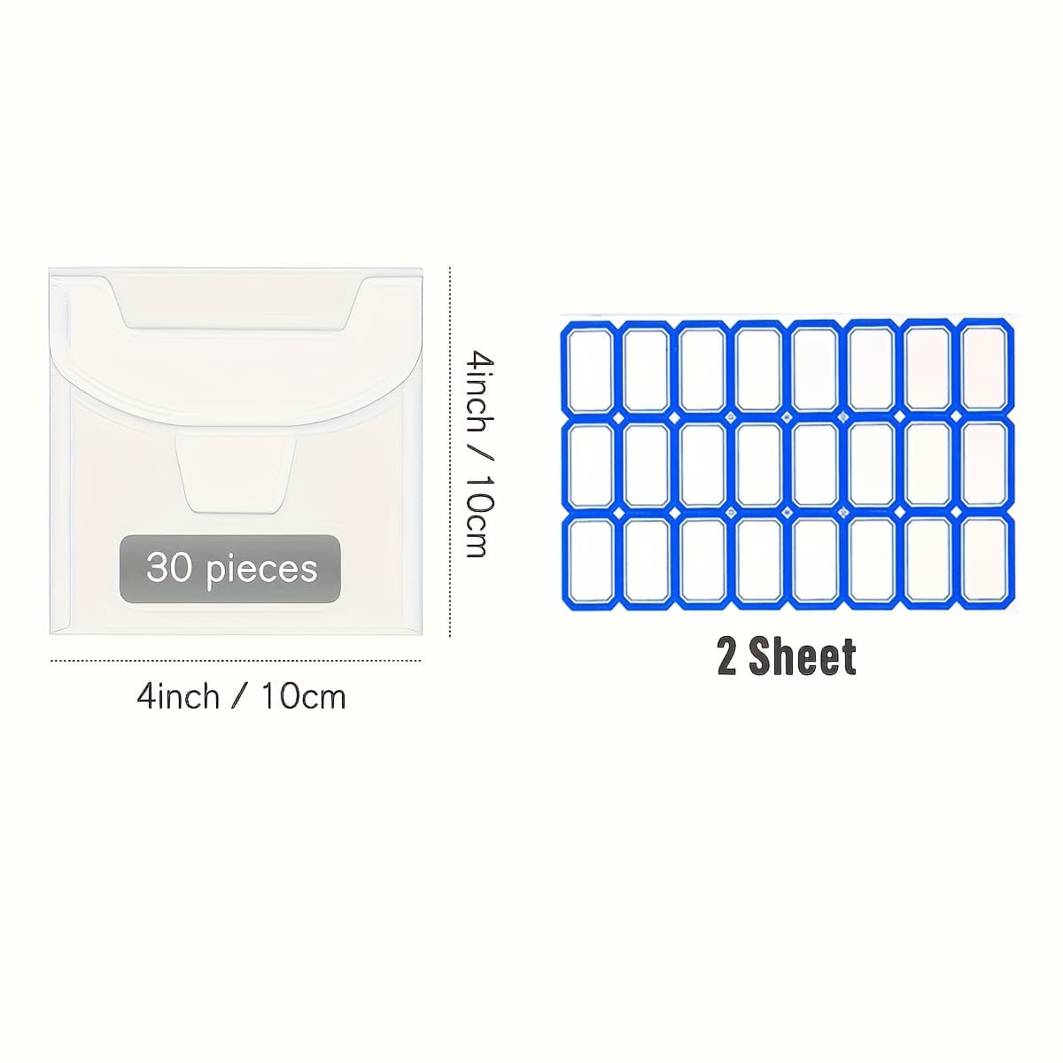 TEMU 32pcs Clear Storage Bags For Stamps And Dies, 10.16x10.16cm - Organizer For Scrapbooking, Card Making & Crafts With Pre-cut Dies, Stencils, And Transparent Pockets For Easy Organizatio