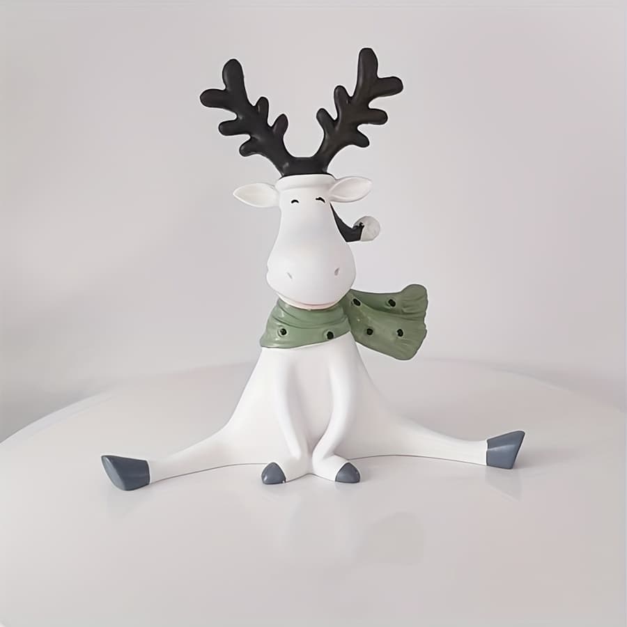 TEMU 1pc Split Deer With Nordic , Creative Resin Furnishings Gift Hand-drawn Sculpture Decoration, Decoration, Doll, Car Decoration, Coffee Shop Decoration, Nursery Decoration