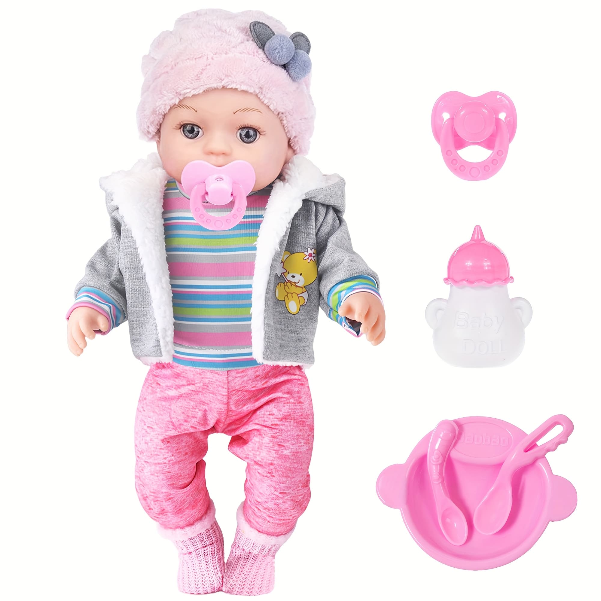 TEMU 12 Inch Doll Set Wearing Winter Clothes