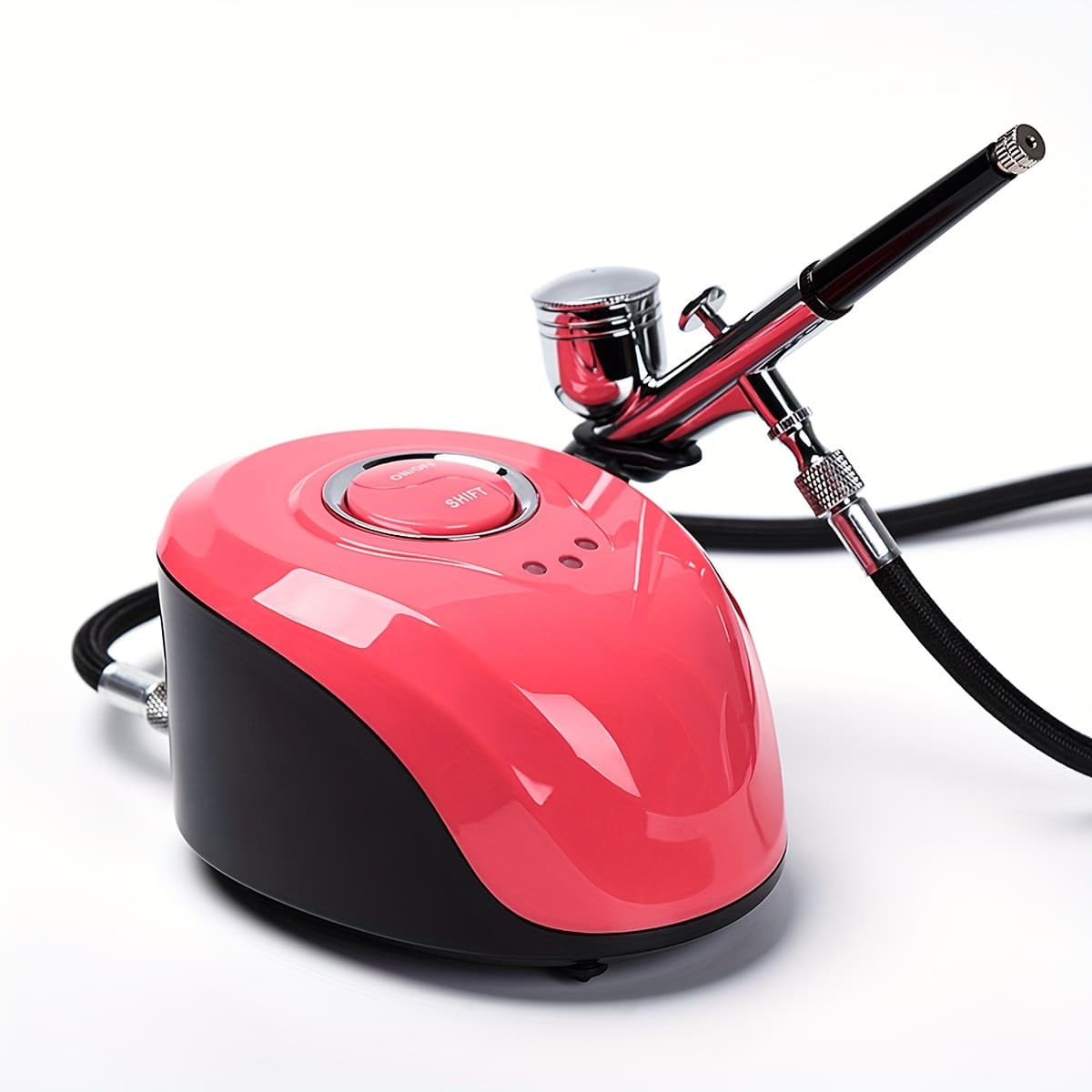 TEMU Airbrush Kit Portable Airbrush Gun And Mini Air Compressor Set For Make Up, Art Painting, Cake, Manicure, Spray Model, Craft, Hydrating And Beauty, And More