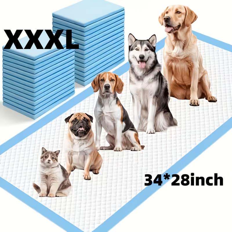 TEMU 34" X 28" Xxxxl Super Absorbent Dog Pee Pads - Leak-proof, , Disposable Pet Pads For Training And Accidents - Perfect For Dogs, Puppies, Cats, Different Pet Urine Pads, ,, 4.8kg/bag