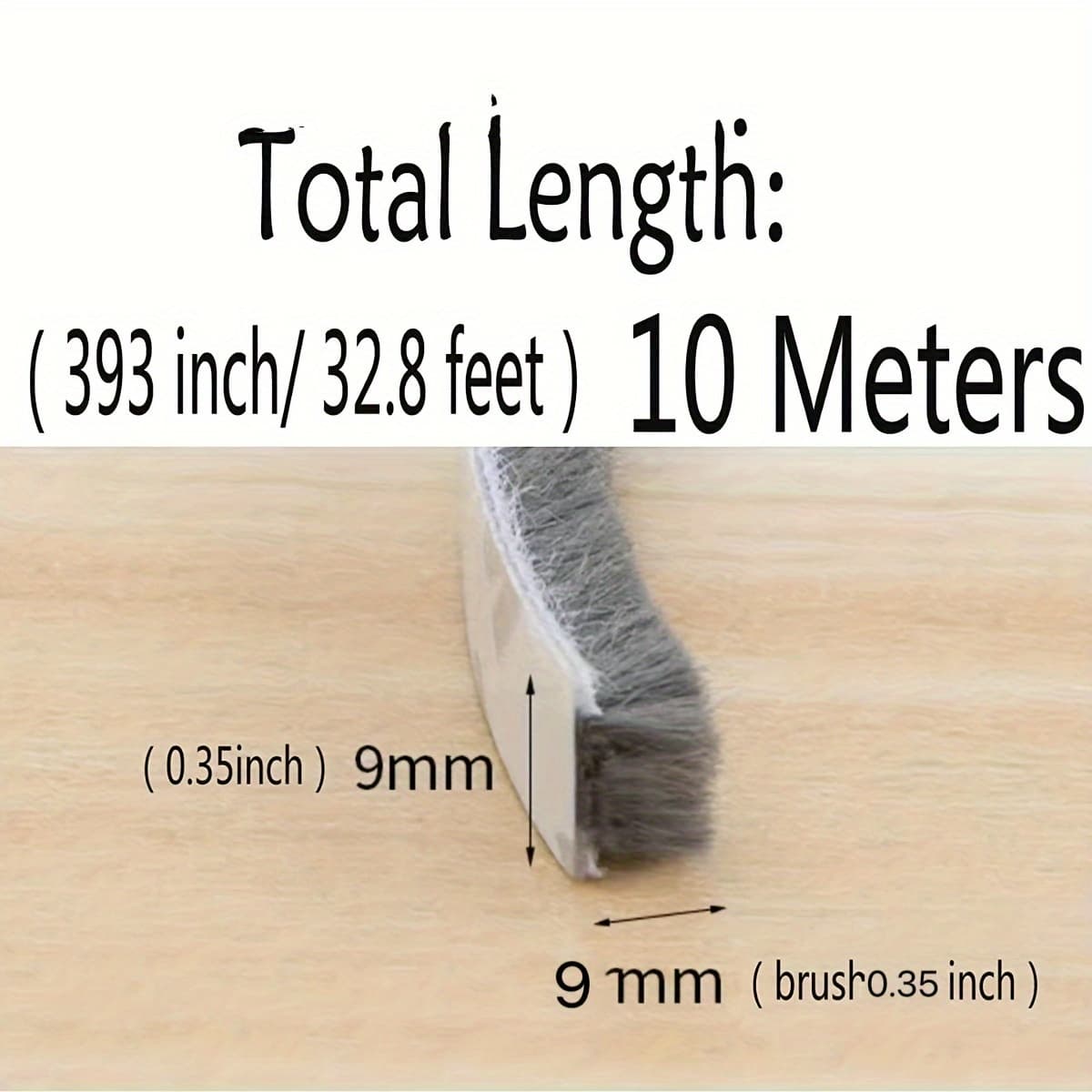 TEMU 33 Ft Gray Self-adhesive Soundproofing Weather Stripping For Doors And Windows