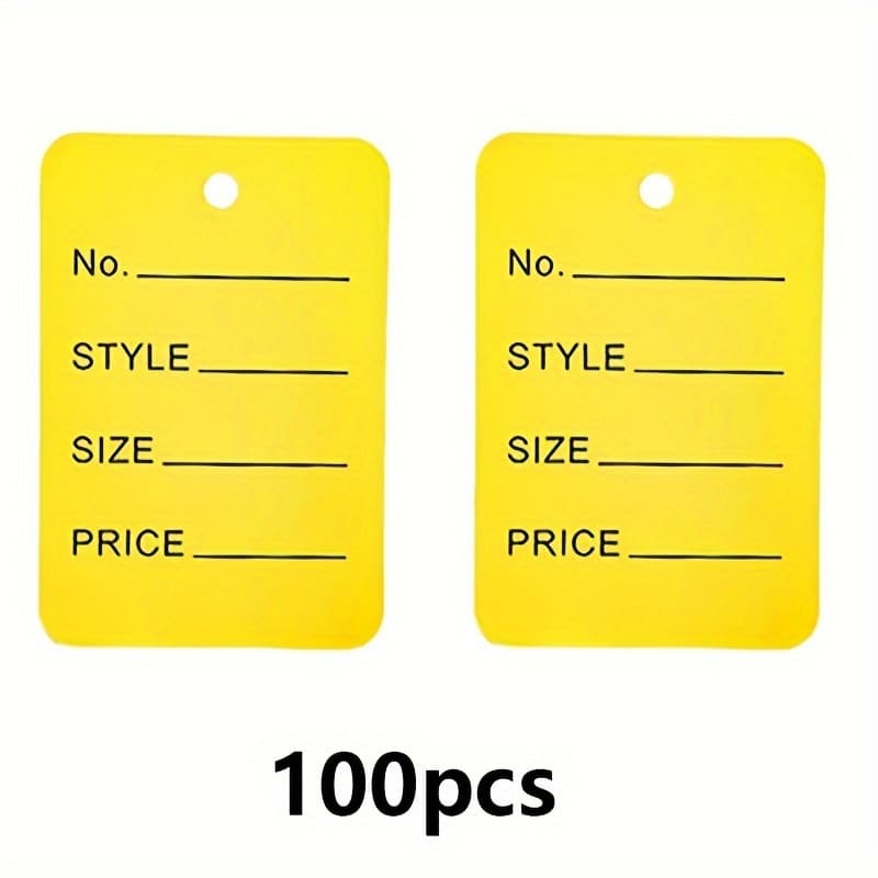 TEMU 100pcs Premium Thick Paper Price Tags, 3.5x5cm - Colorful Hanging Cards For , Retail Pricing & Handmade Clothing Size Labels,jewelry Making Display & Packaging Supplies,beading&jewelry Making