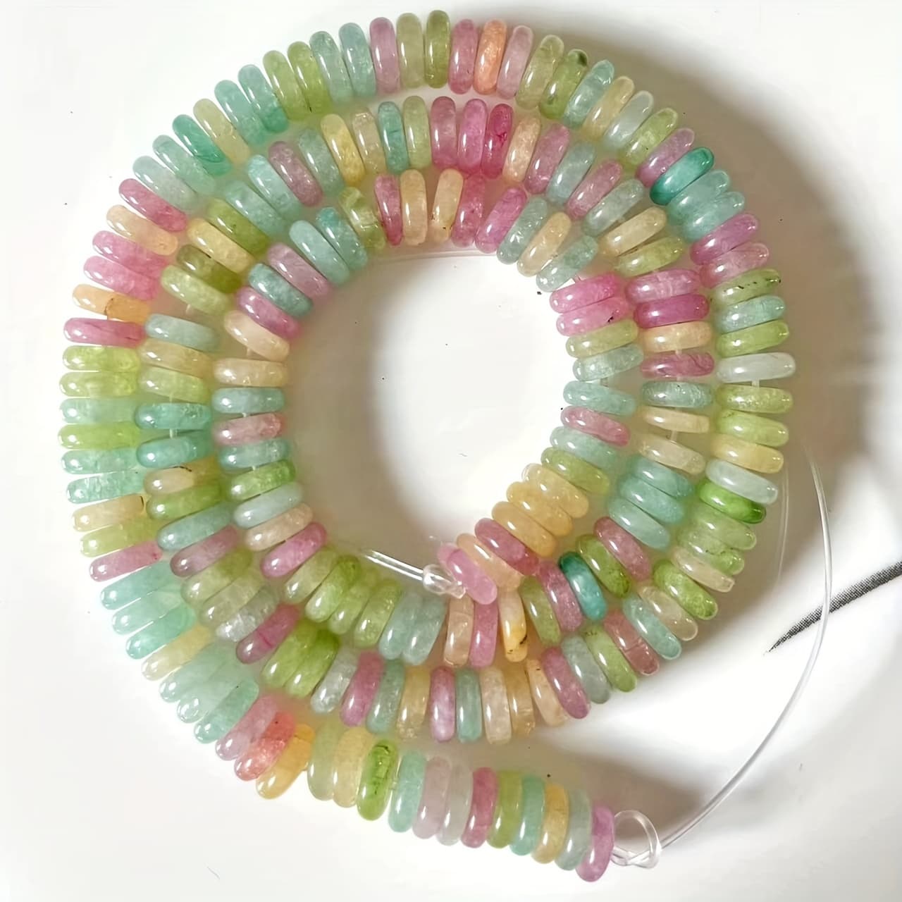 TEMU 18cm Natural Mixed Color Bohemian Abacus Beads String Handmade Women's Romantic Bracelet Necklace Additions Mobile Phone Chain Additions Couple Gifts