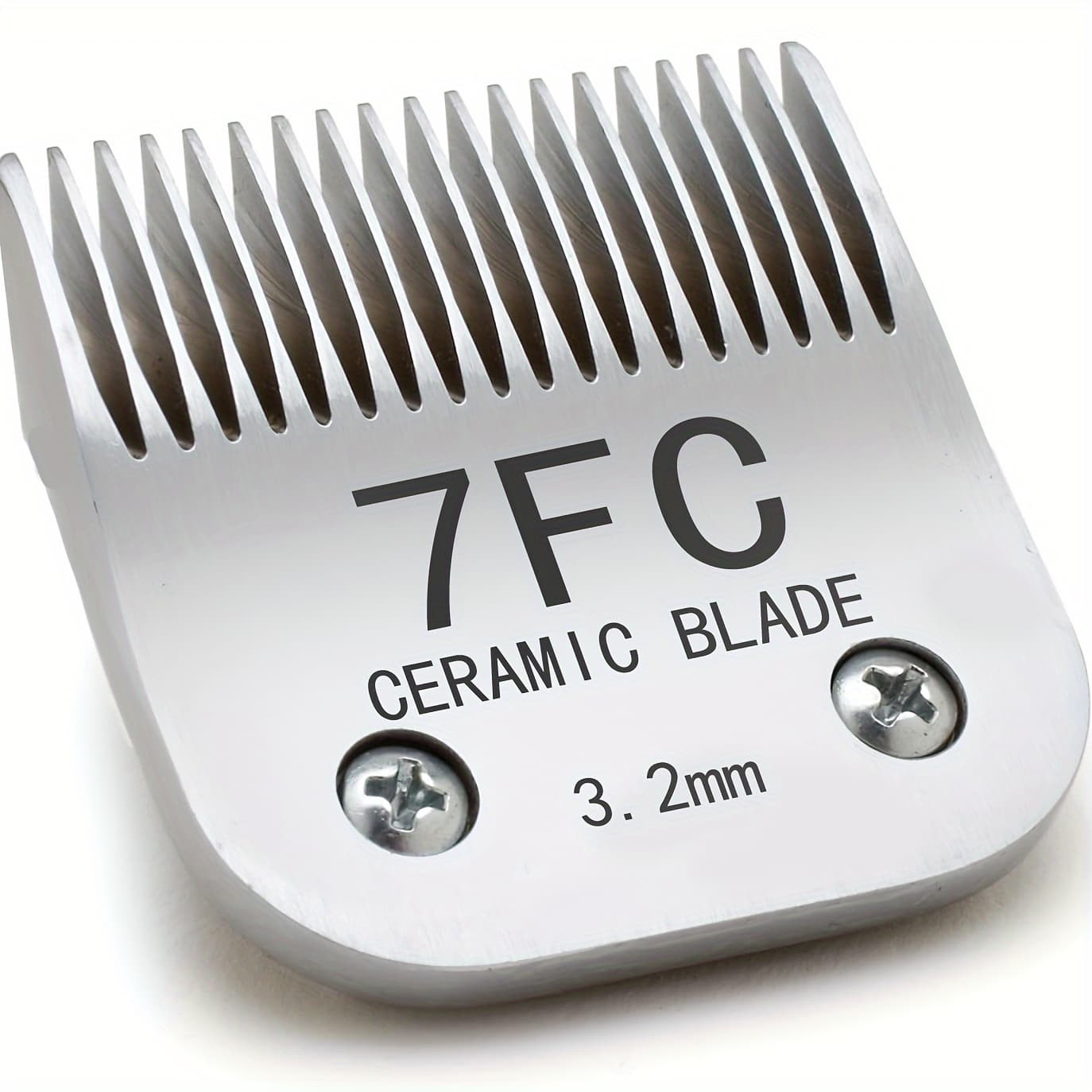 TEMU Detachable Pet Dog Grooming Clipper Ceramic Blade, Compatible With Size 3-3/4fc/ 4fc/ 5fc/ 7fc/ 10# / 30# / 40#, Compatible With A5, Wa*h*l Km Series Clippers