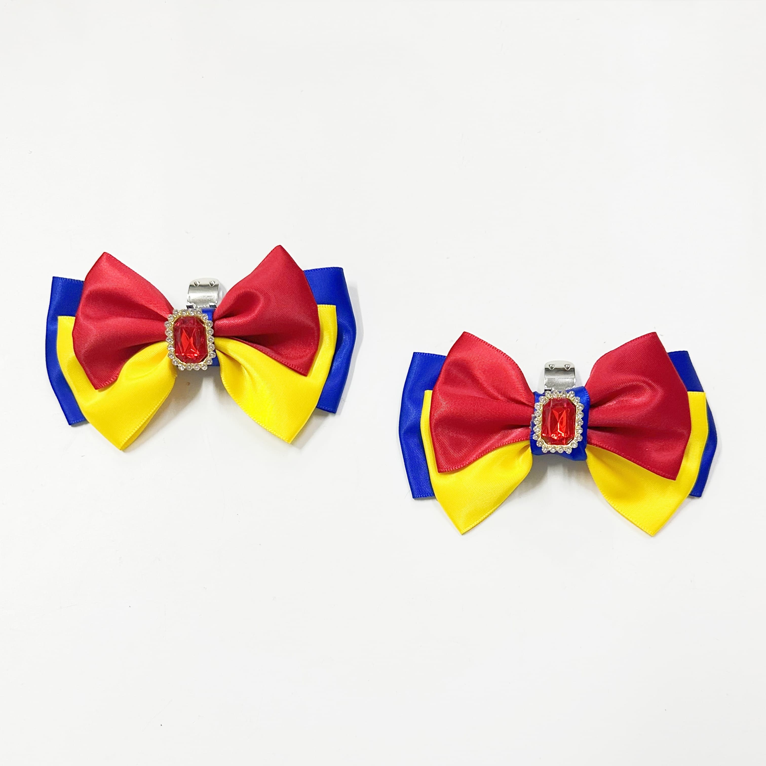 TEMU Elegant 1 Pair Colorful Bowknot Detachable Shoe Clips - Versatile Bow Shoe Buckles With Acrylic Gemstones, Perfect For High Heels And Wedding Shoe And Party Decoration