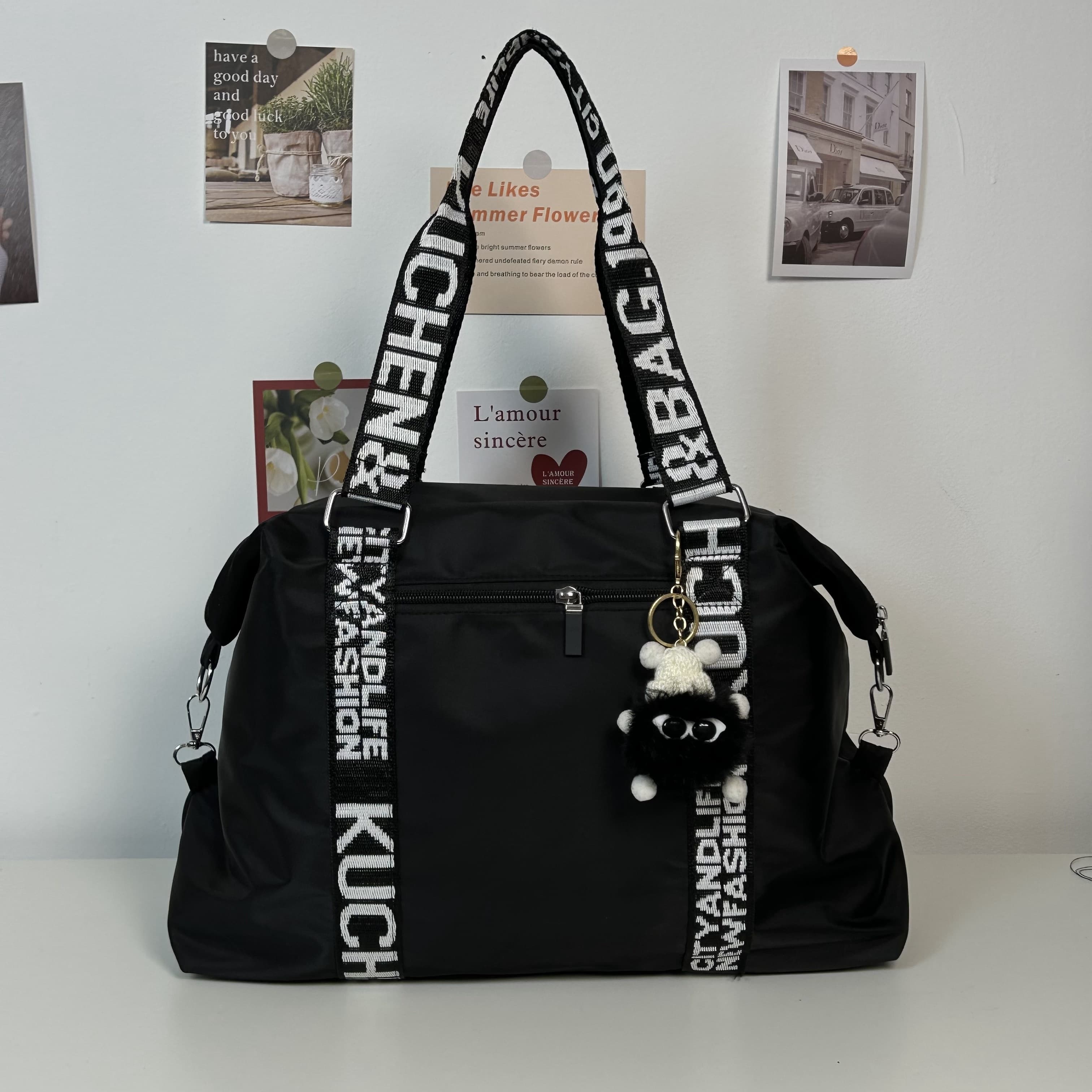 TEMU Foldable Travel Duffle Bag, Sports Fitness Tote, Weekender Overnight Bag Luggage Suitcase Organizer