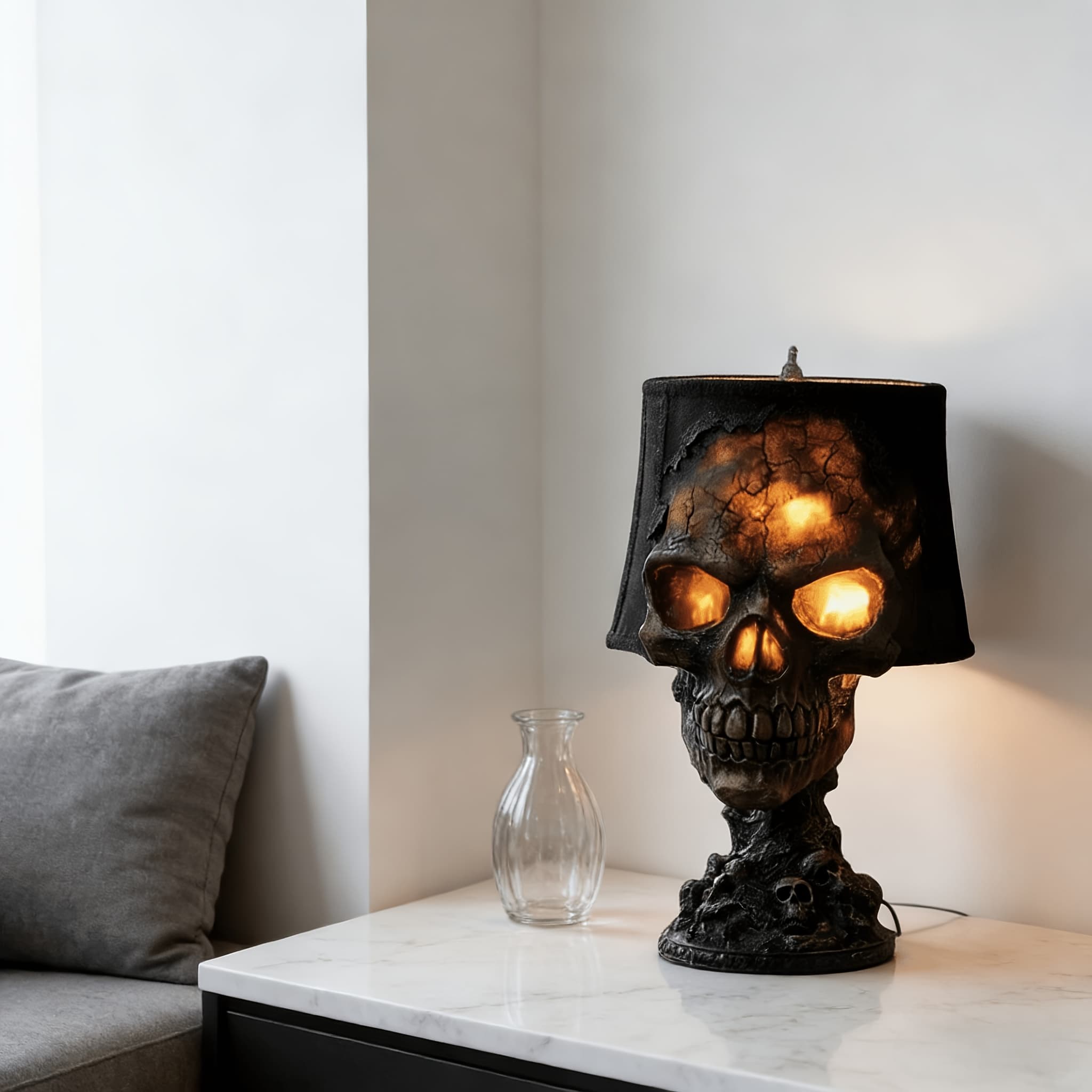 TEMU Shaped Desk Lamp, Resin Statue Lamp, Holiday Decoration, Unique Personality Decoration Lamp, Night Lamp With Eerie Atmosphere, Gothic Style