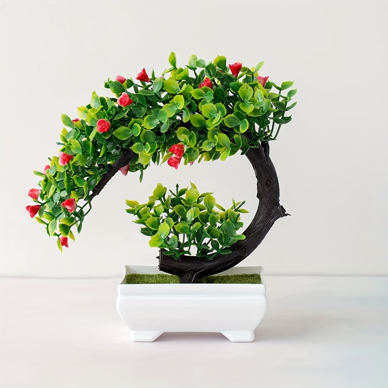 TEMU 1pc, Crescent , Mini Artificial , Artificial Plant, Perfect For Home, Office, Restaurant, Room, Garden, Desktop Decoration, And Holiday Gift