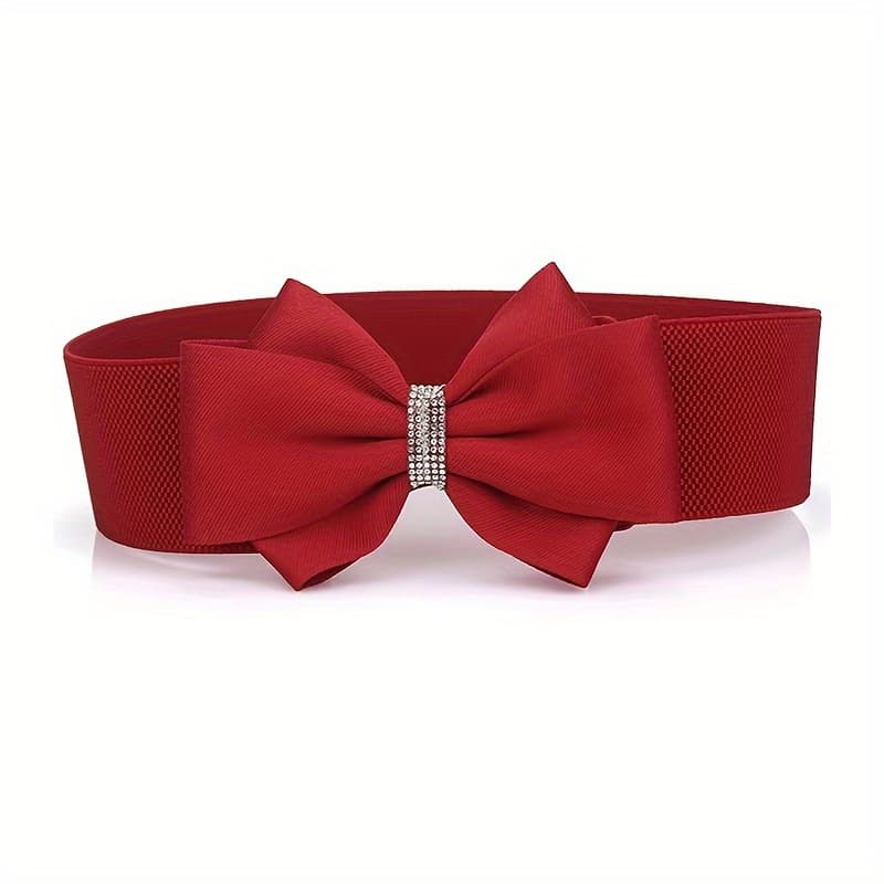 TEMU 1pc Women's Belt, Fashion Sweet Bow Elastic Waistband, Casual Versatile Dress Skirt Coat Decor Waist Belt