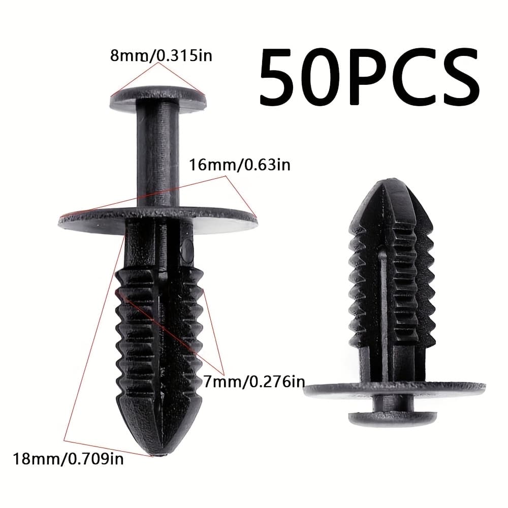 TEMU 50pcs Of Plastic Fasteners For Mercedes Liners, Front Bumper Clips, Automotive Fasteners, And Rivets.