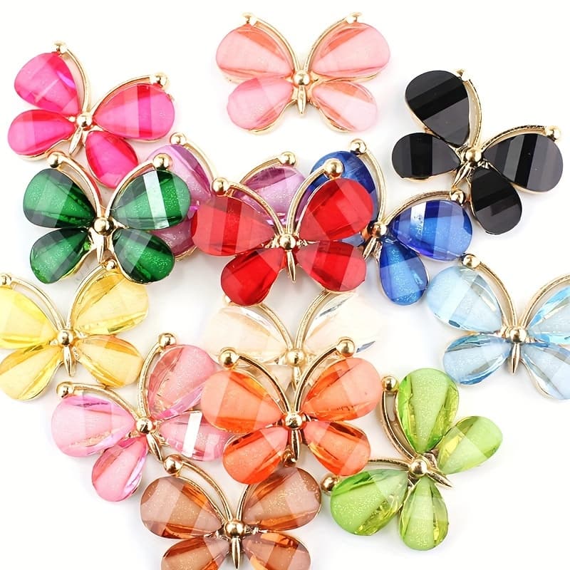 TEMU 10pcs Alloy Flatback For Clothing Applique Metal Hair Clip Additions
