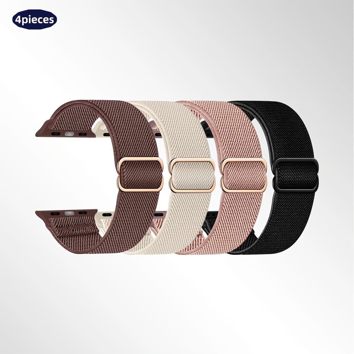 TEMU Set Of 4 Elastic Nylon Bands For Watch