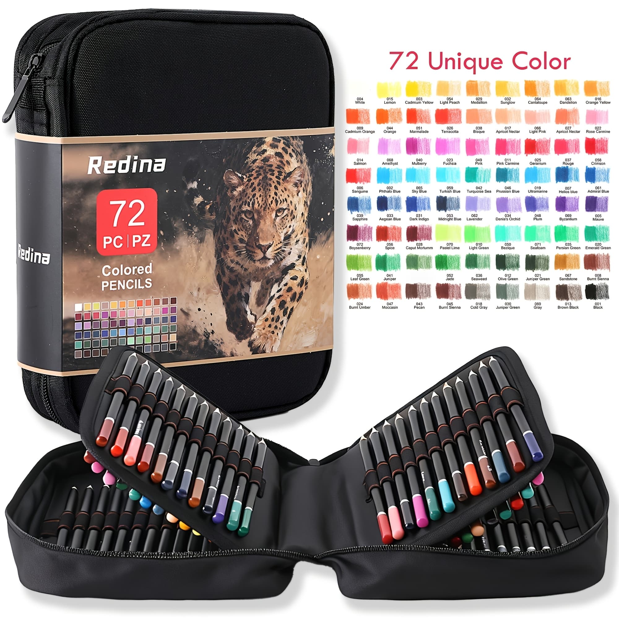 TEMU Pencils With 72 Colors, Ideal For Adult Novices - Designed With Soft Leads For Effortless Blending And Shading, Perfect For Professional Coloring Book Supplies
